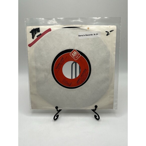 JANET JACKSON "Young Love / The Magic Is Working" 2440S 7" 45rpm AM Records Used - Picture 1 of 4